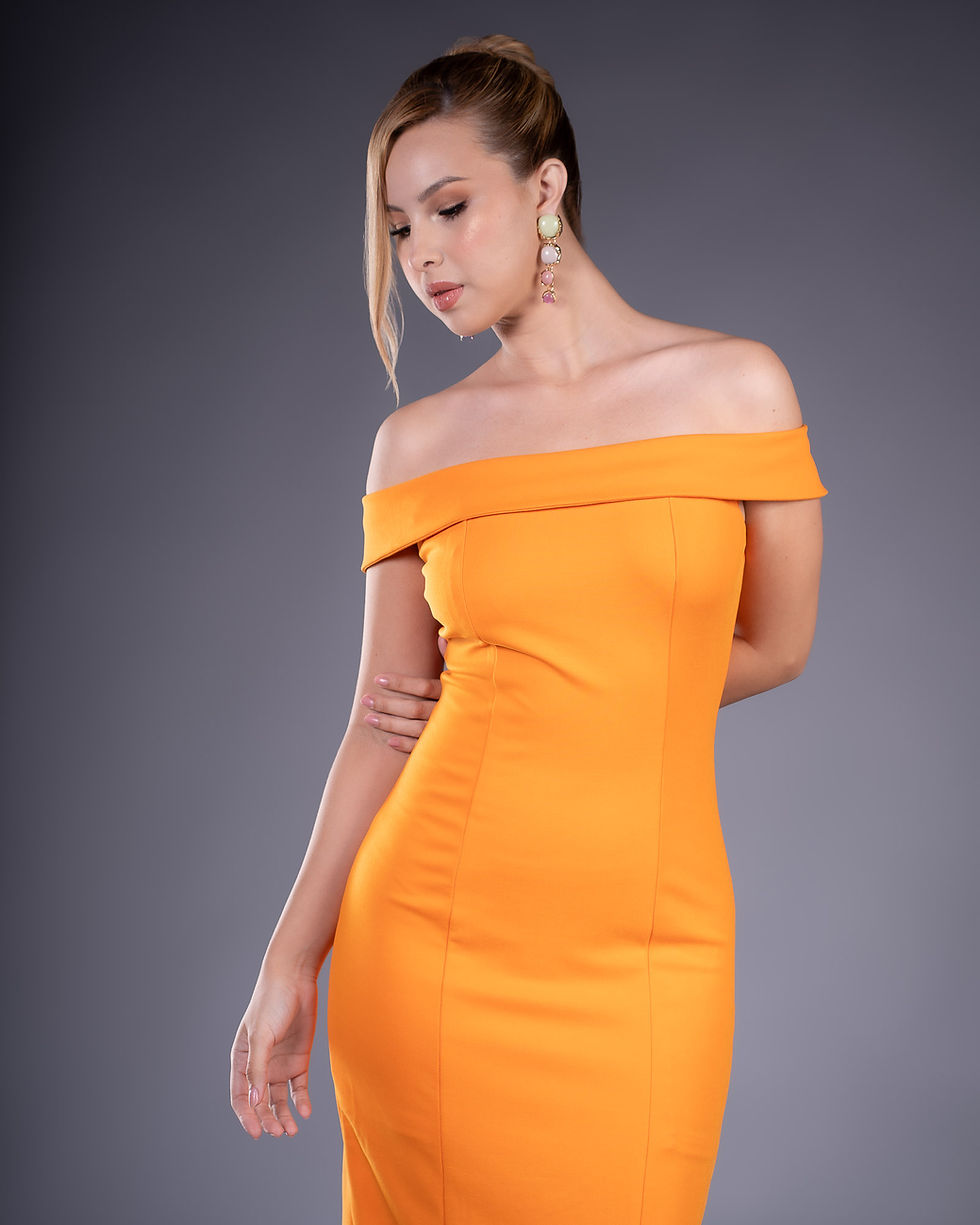 Miniatura: NIA VESTIDO MIDI NARANJA