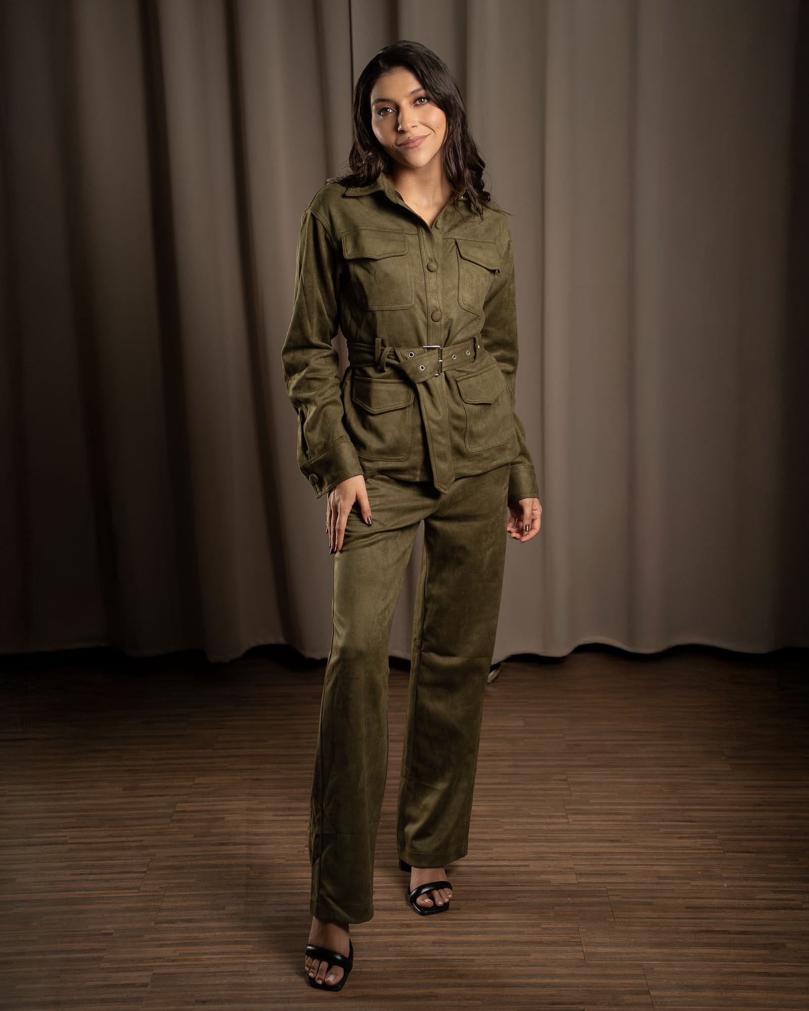 Zara Set Chaleco Verde