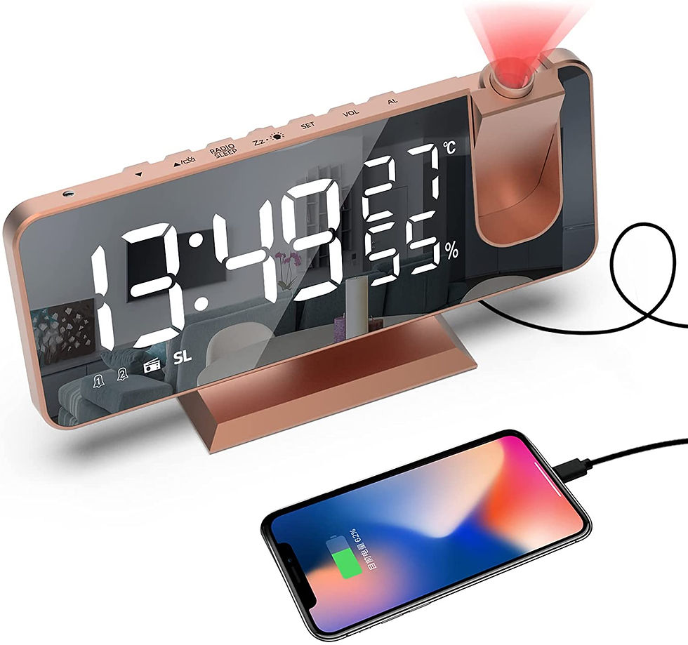 Miniatura: LED Projection Digital Alarm Clock Phone Charger