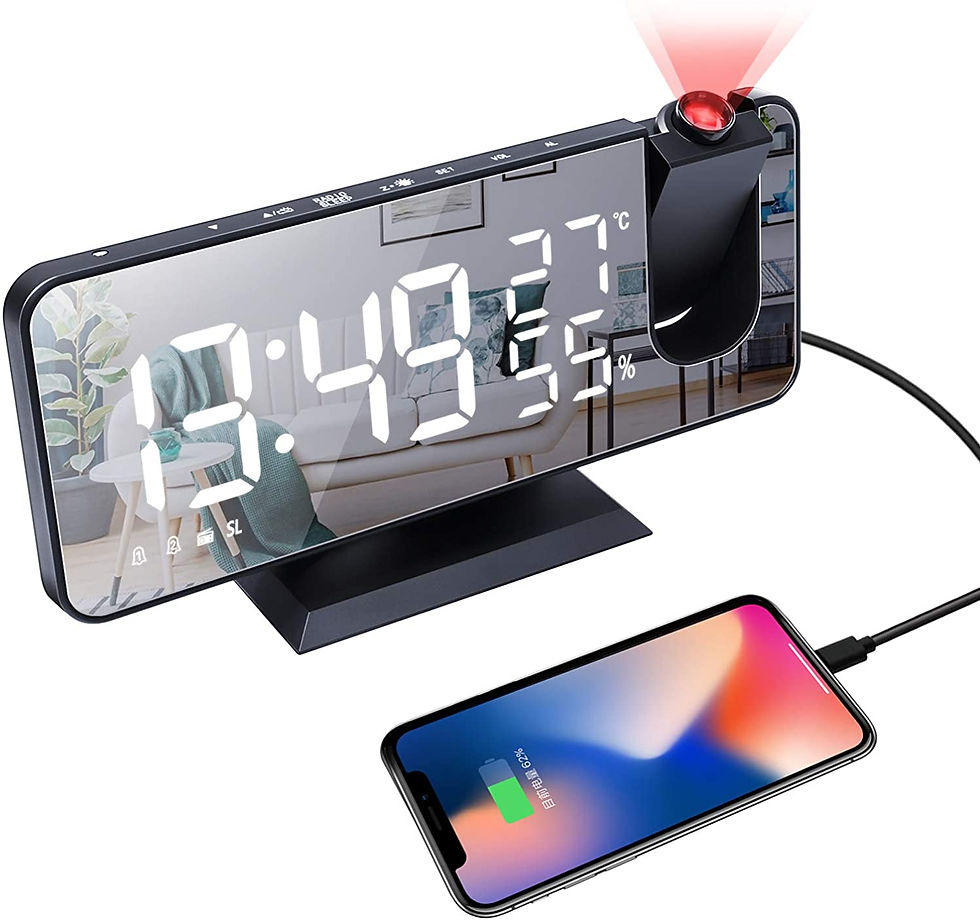 Miniatura: LED Projection Digital Alarm Clock Phone Charger