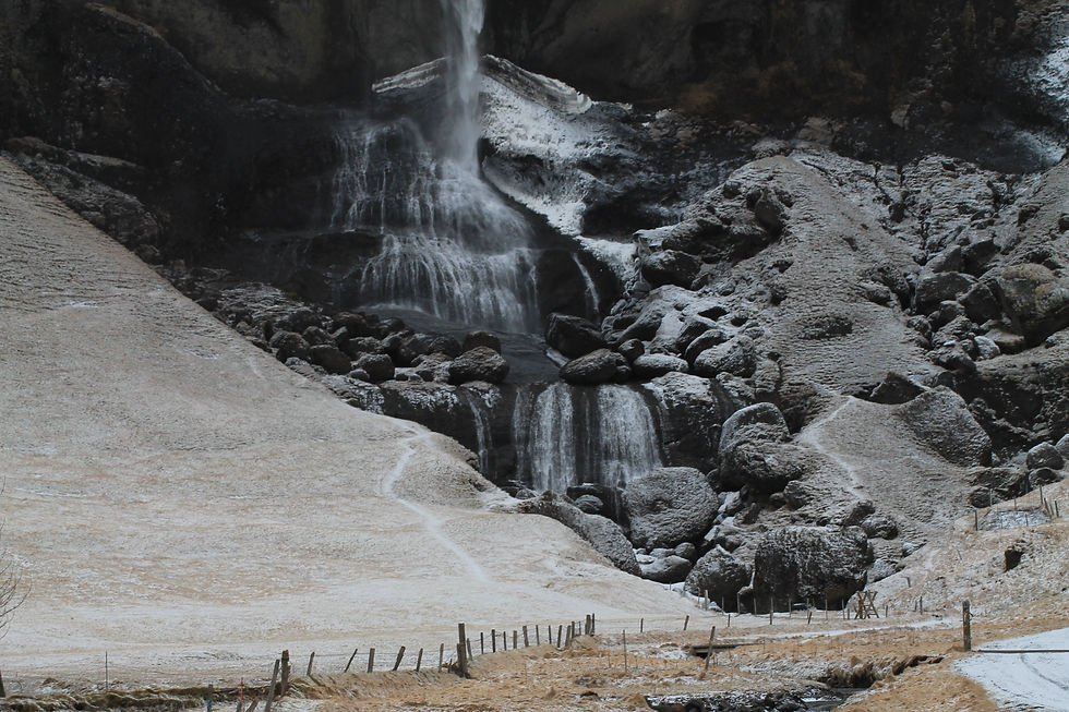 Snow Dusted Waterfall
