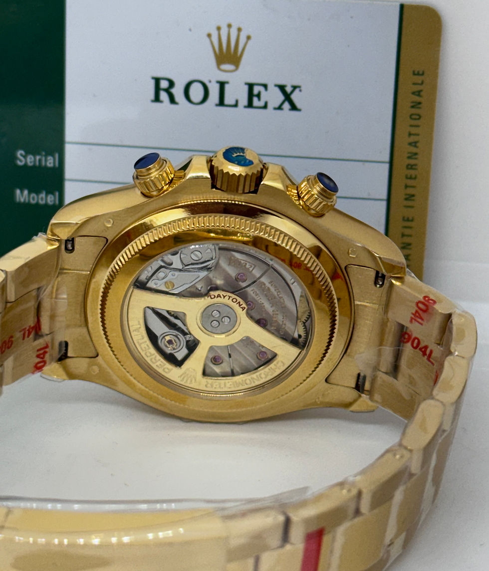 Miniatura: Rolex Daytona Gold Black Dial Le Mans Glass Back