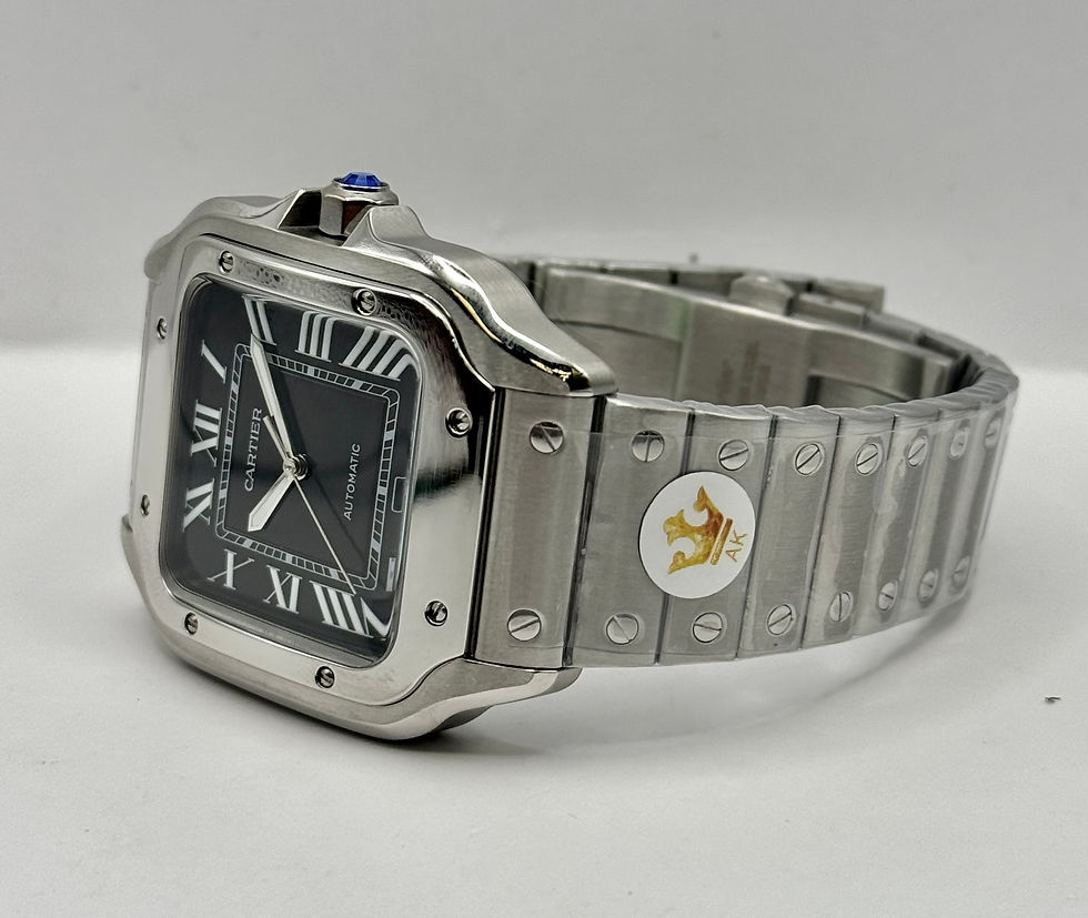 Miniatura: Cartier Santos Large Black Dial Automatic