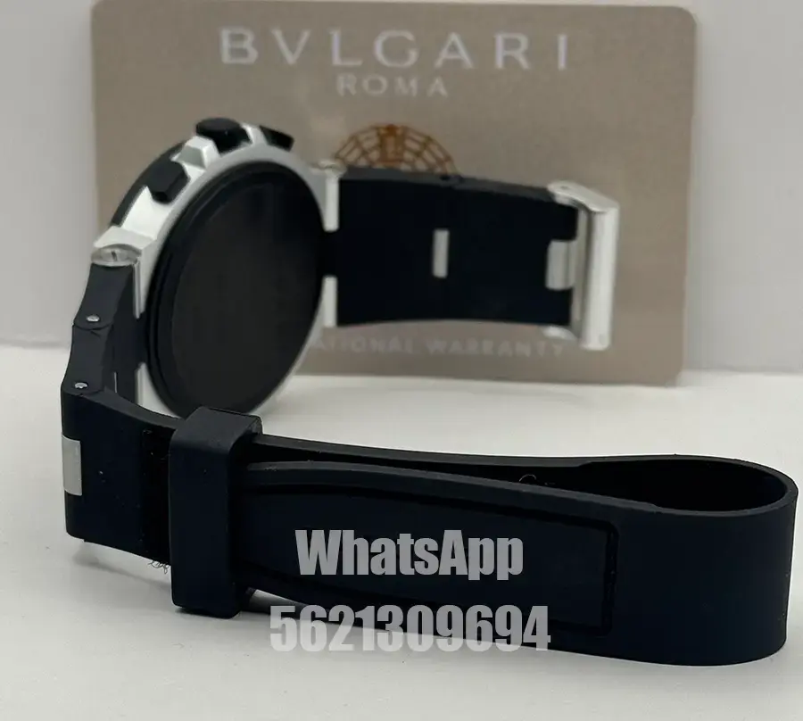 Miniatura: Bulgari Aluminium Chronograph White Dial Velcro strap Premium