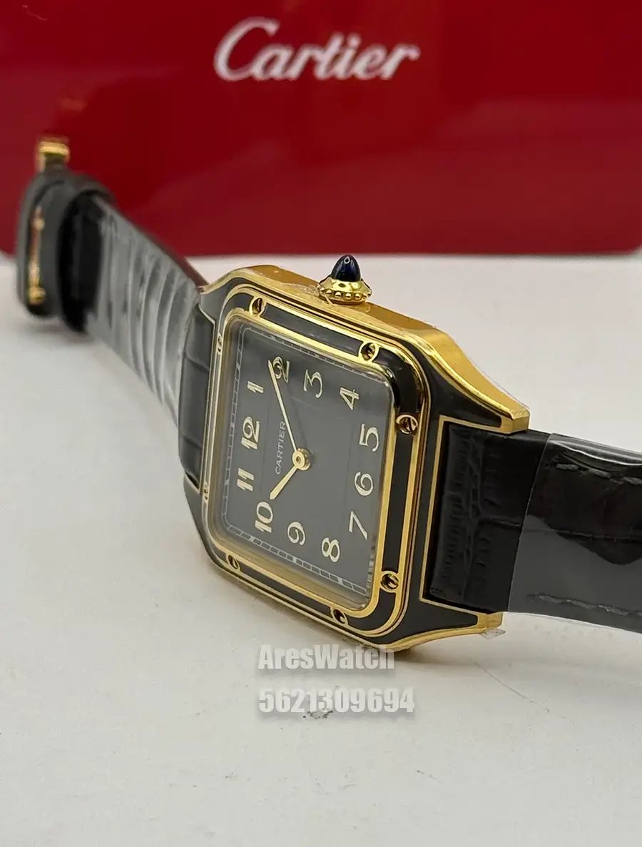 Miniatura: Cartier Santos Louis Dumont WGSA0097 Gold Grey Swiss