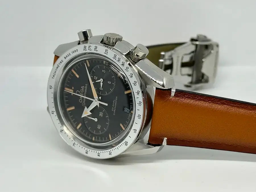 Miniatura: Omega Speedmaster 57 Co-Axial Chrono Brown Dial Leather Strap