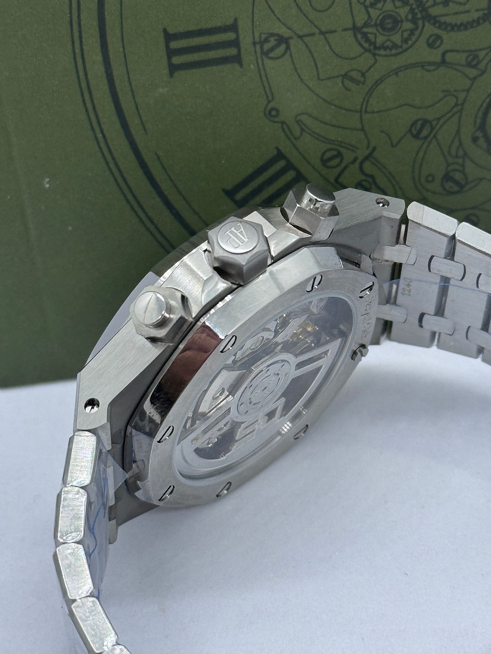 Miniatura: Audemars Piguet Royal Oak Chronograph Blue Dial 50th Anniversary Swiss