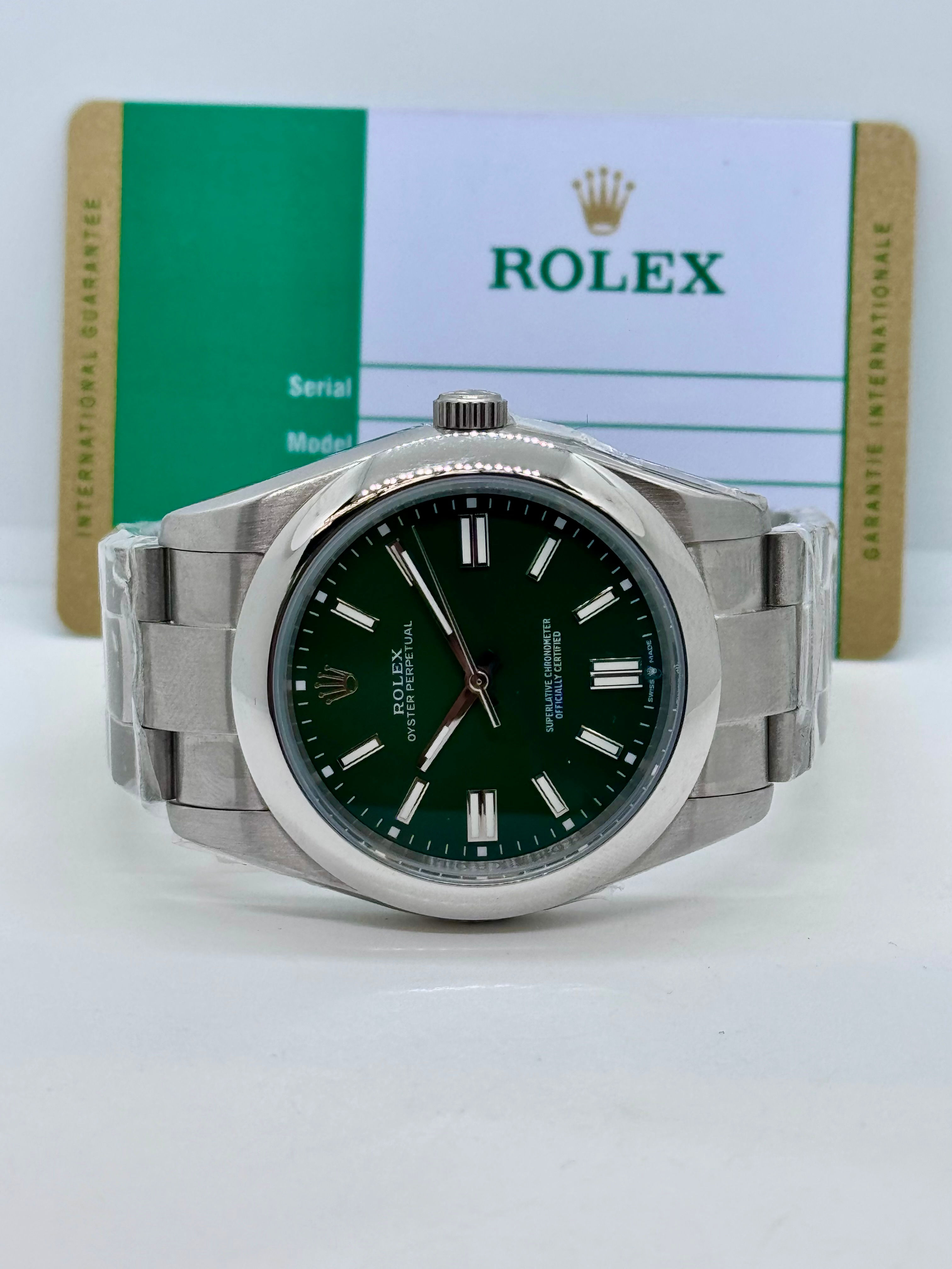 Rolex Oyster Perpetual 41mm Green Dial Premium