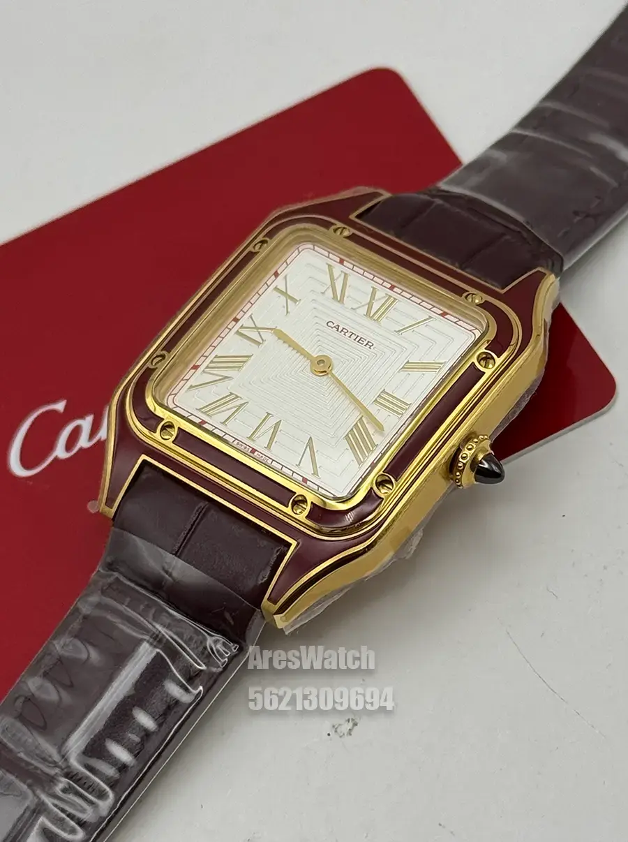 Miniatura: Cartier Santos Louis Dumont WGSA0097 Burgundy Swiss