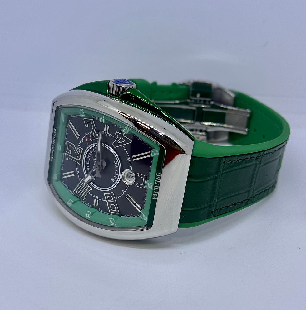 Miniatura: Franck Muller Vanguard Racing Yachting Black Dial Green  strap