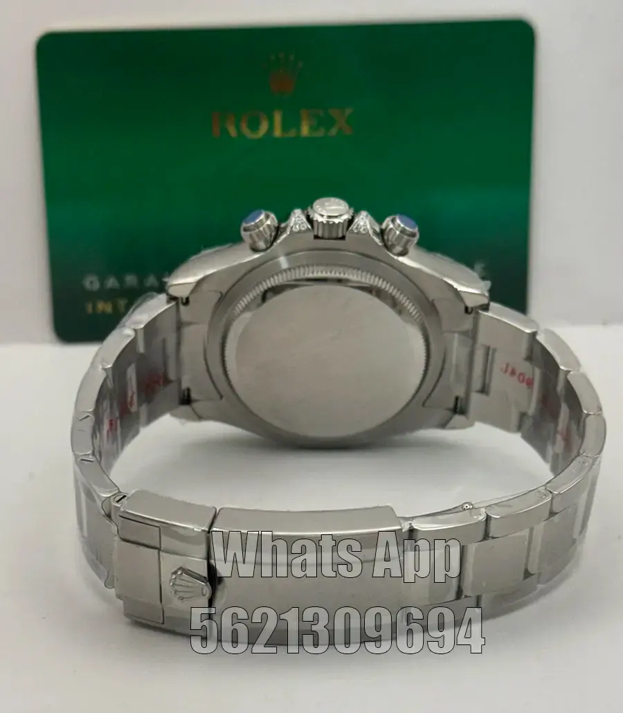Miniatura: Rolex Cosmograph Daytona White Gold Silver Sheen Obsidian Dial Sapphire Bezel