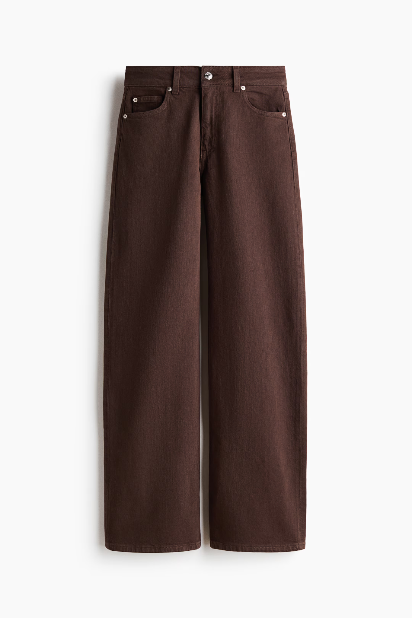 Dark brown wide-leg jeans product-only packshot