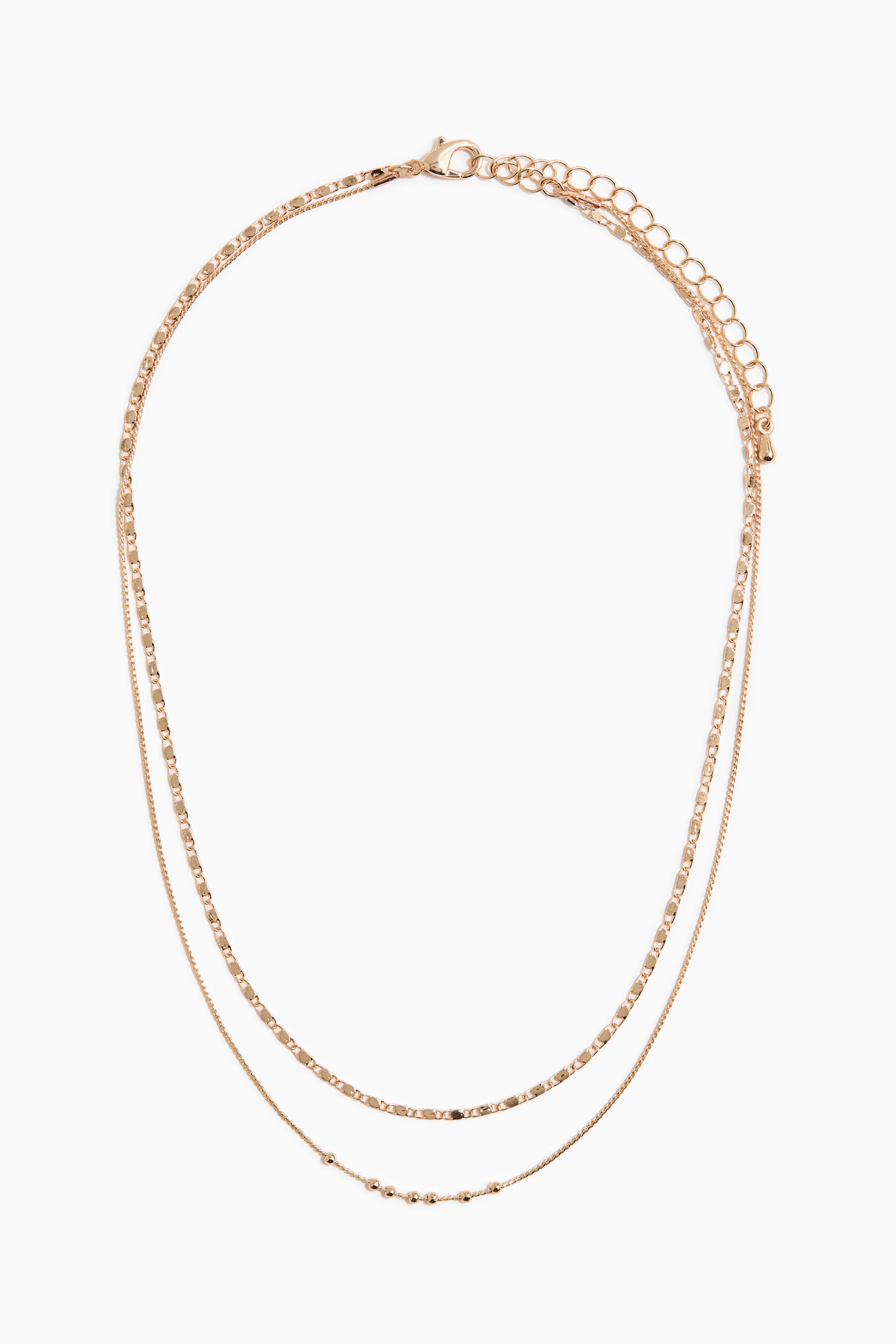 Gold-coloured two-strand layered necklace from H&M