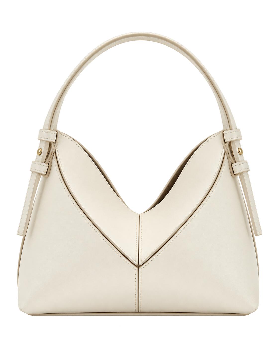 Zara cream mini bucket bag with topstitching