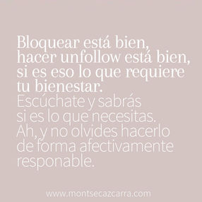 Bloquear y hacer unfollow está bien