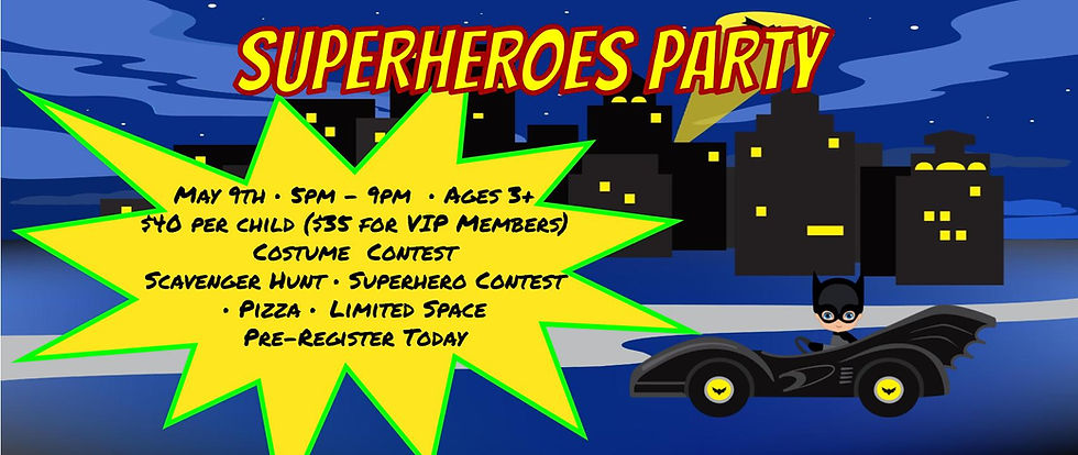 Superheroes Best Night Out 5/9
