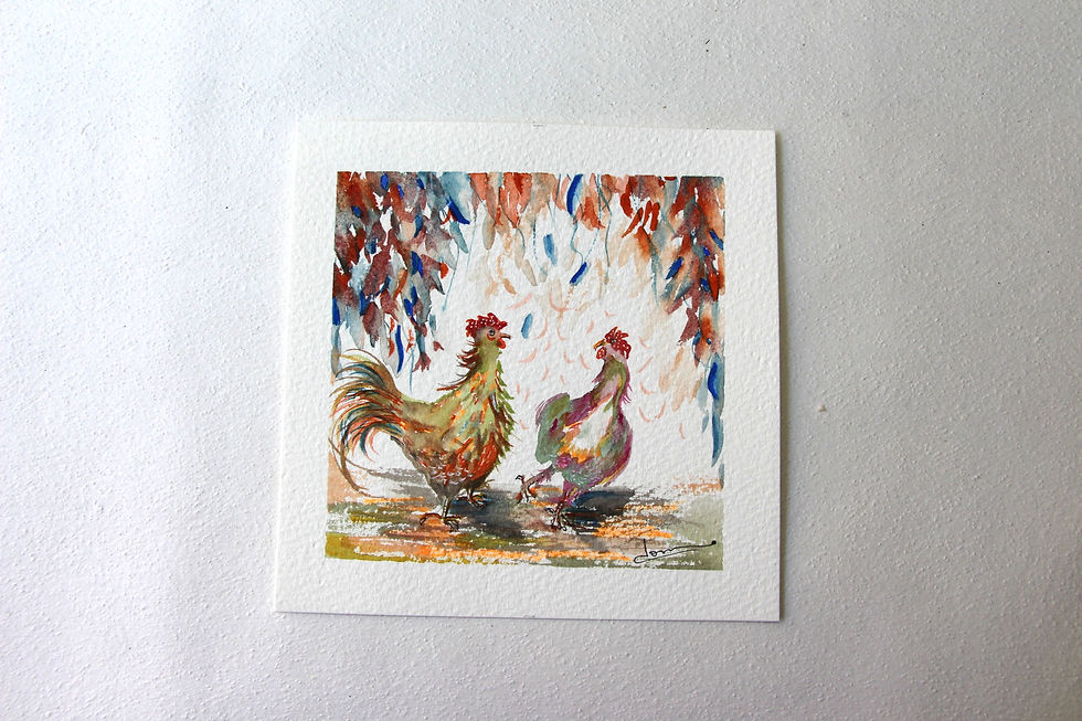 Miniature : "T'es beau" Aquarelle originale de DOMINIQUE MASSINI
