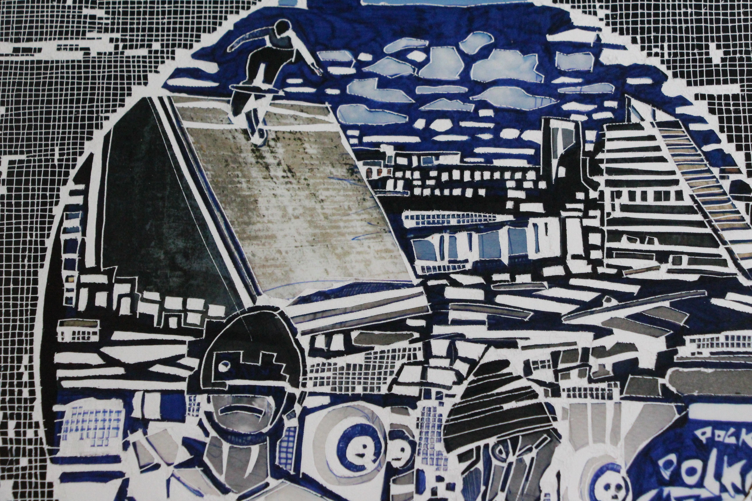 "In skate we trust" Gravure sur photographie de Mathieu Segura