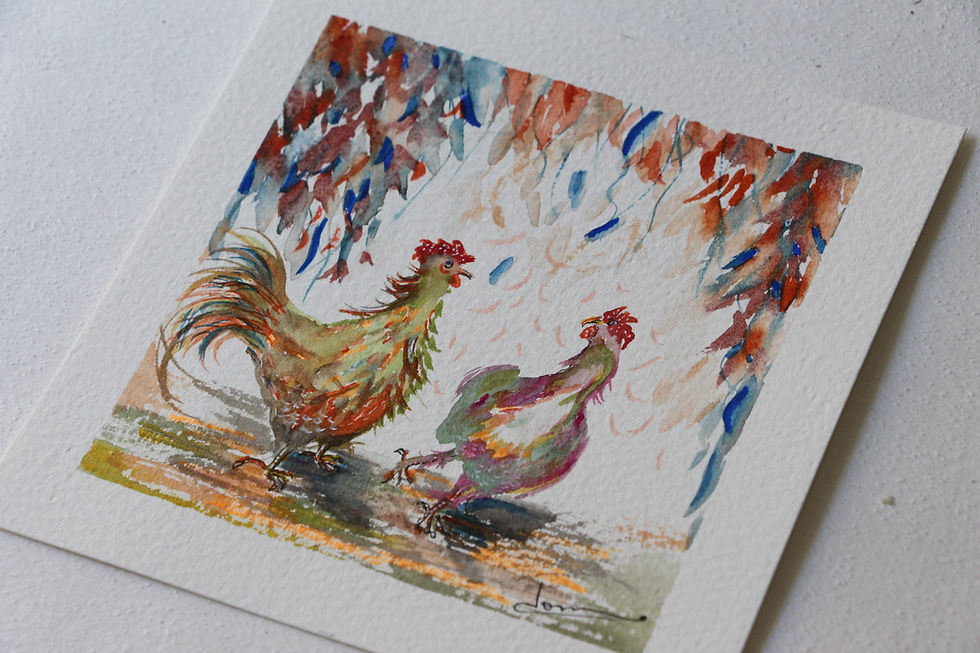 Miniature : "T'es beau" Aquarelle originale de DOMINIQUE MASSINI