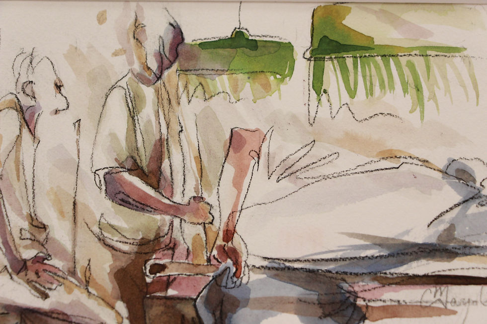 Esquisse originale de Christophe Marjolet en vente à la galerie d'art de bordeaux Bokehli, spécialisée dans le petit format et sur www.bokehli.fr