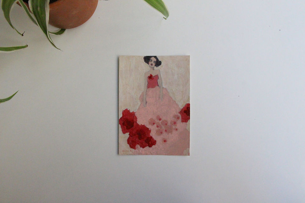Thumbnail: "Le murmure des fleurs" peinture originale de Carine Bouvard