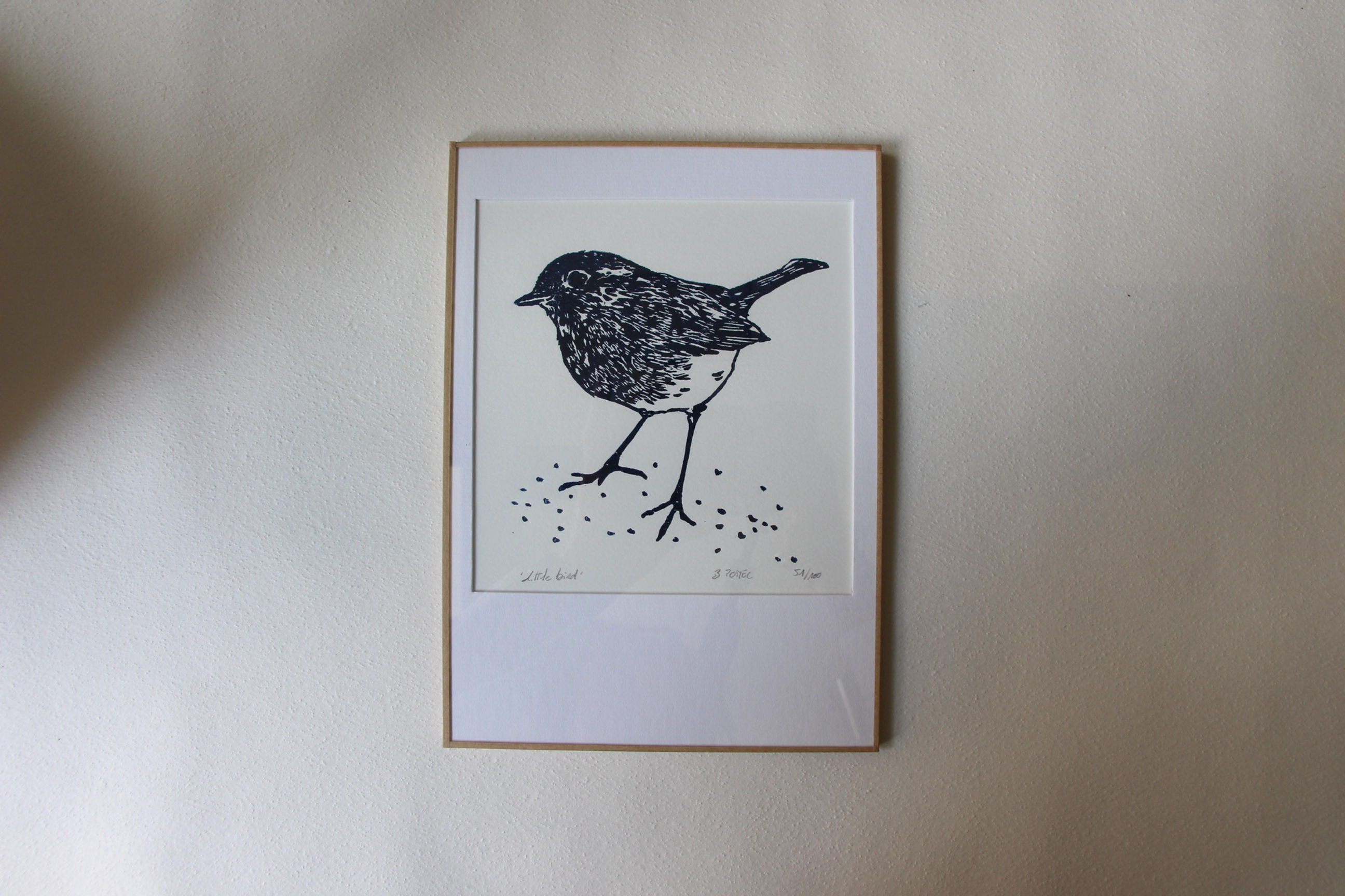 "Little bird" gravure numérotée de Benoit Pomel