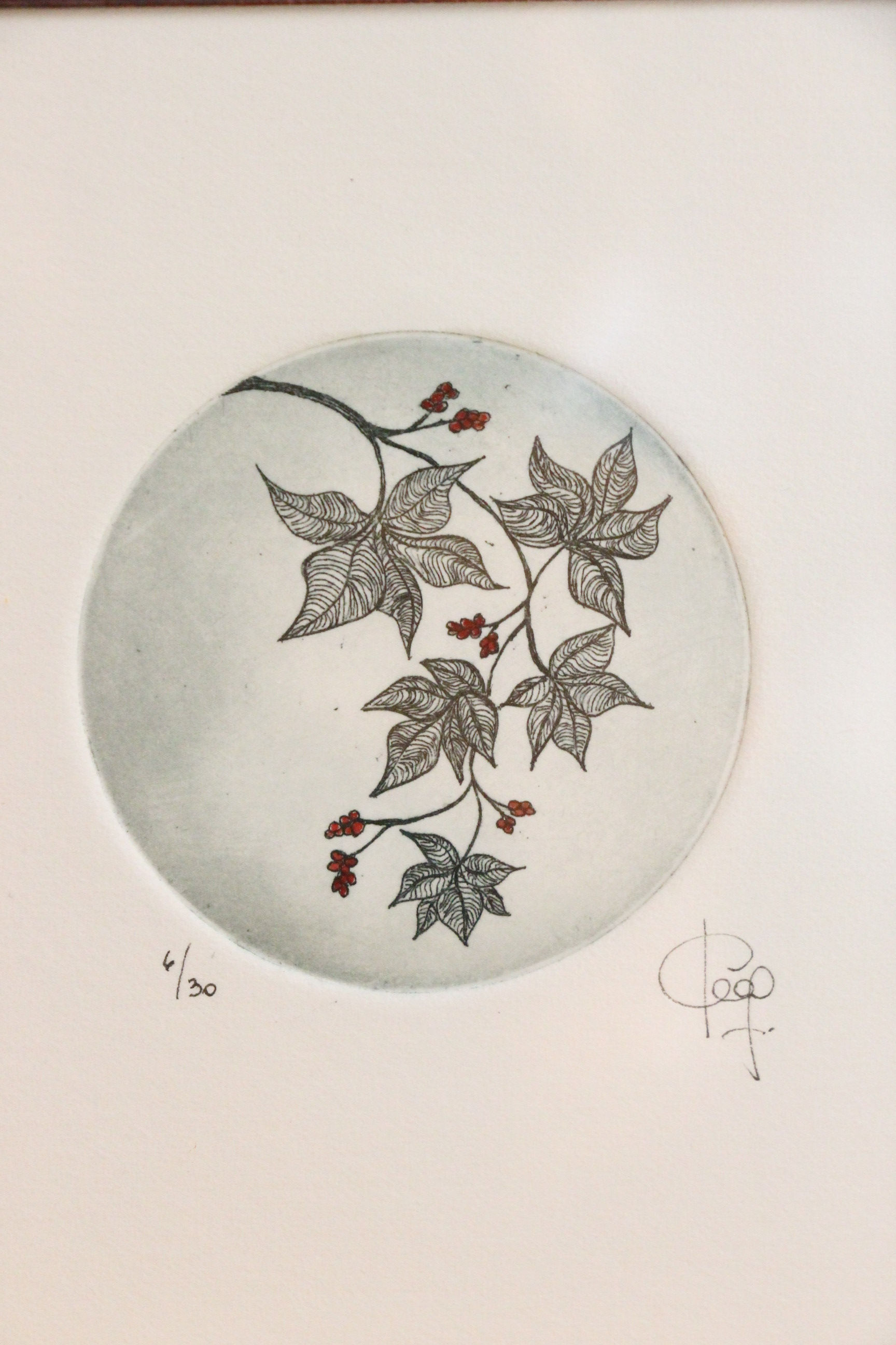 359-6 gravure à l'eau-forte numérotée de Carolina Valladares