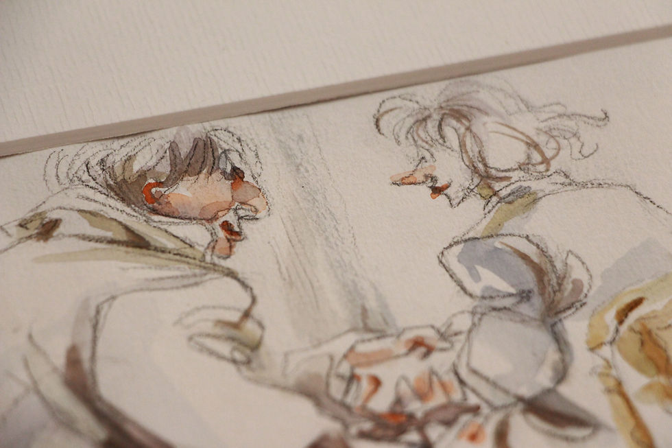 Esquisse originale de Christophe Marjolet en vente à la galerie d'art de bordeaux Bokehli, spécialisée dans le petit format et sur www.bokehli.fr