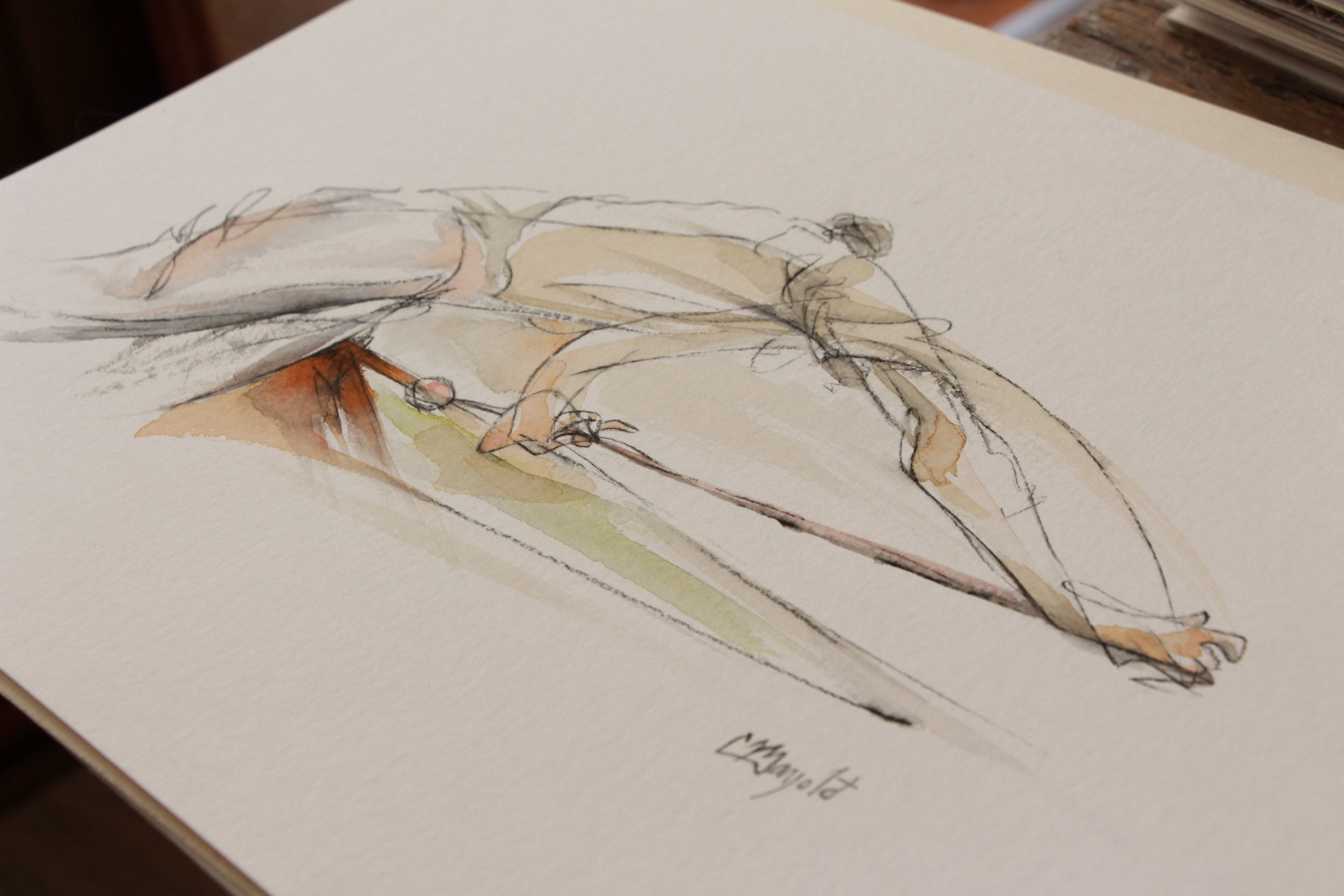 "Billard 22" dessin original de Christophe Marjolet