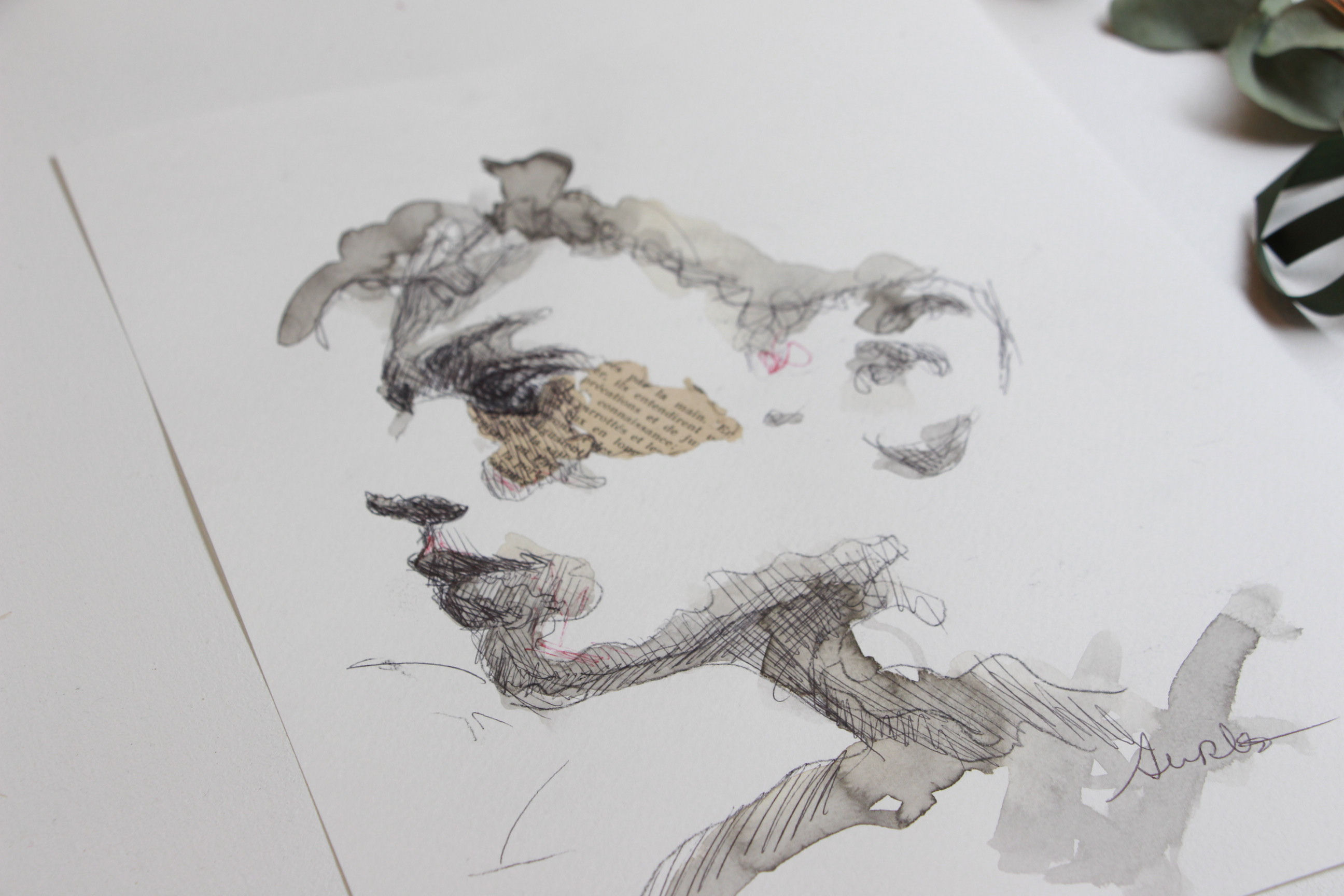 "Par la main" Dessin original de Aurélie Salvaing