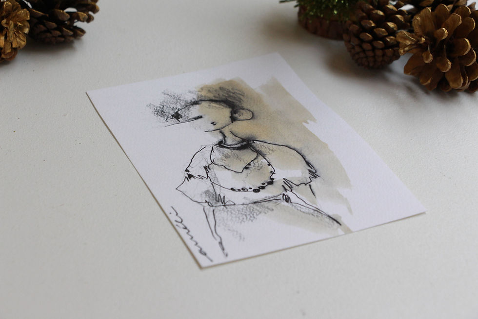 Dessin original de Auré Li en vente à la galerie d'art de Bordeaux Bokehli