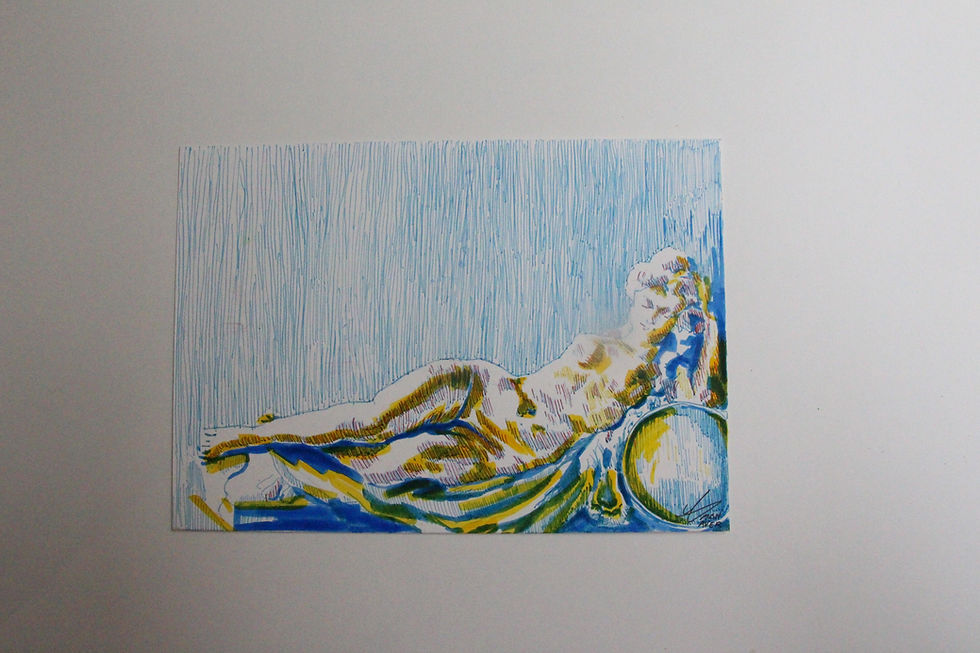 Thumbnail: "Nu de salon 4" dessin original de Anna Umbhauer