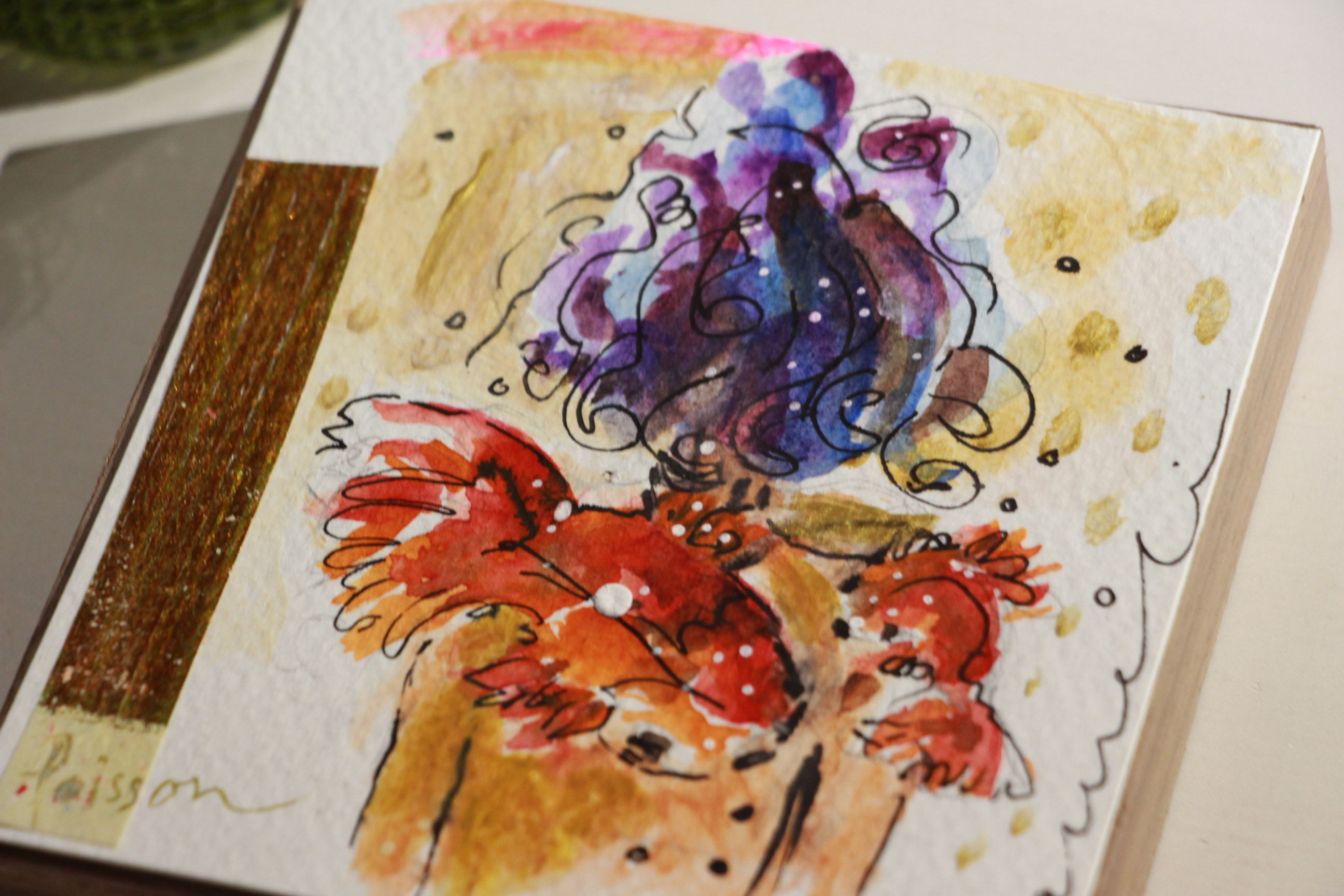 "Poésie astrale: Poisson" Dessin original de AURE Li