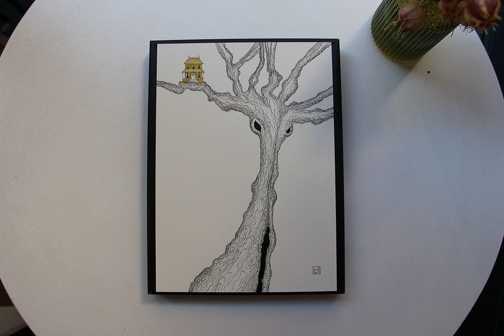 Miniature : "Des maisons dans les arbres 3" Dessin original de Catherine Chauviré
