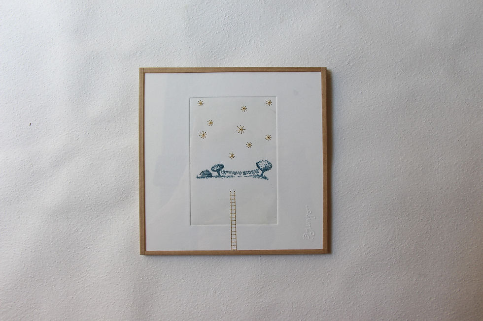 Thumbnail: "Etendage"  eau-forte et broderie de Pascale Junger