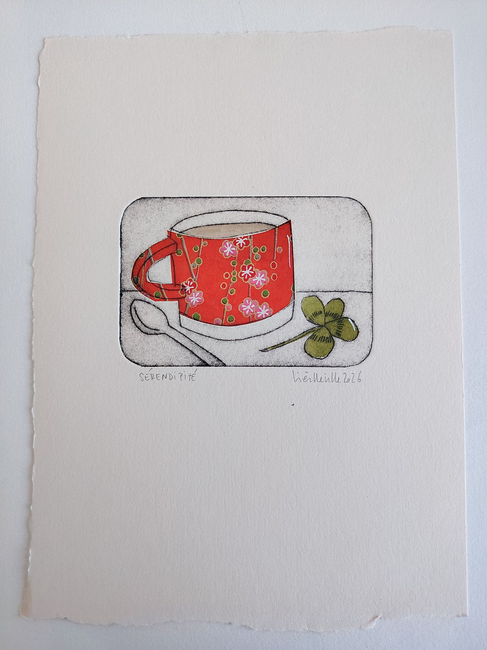 Miniature : "Sérendipité" Gravure de NATHALIE VIEILLEVILLE