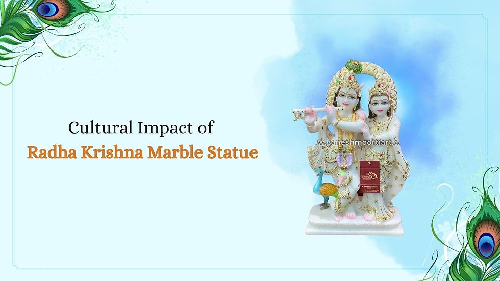 Radha Krishna Marble Statue