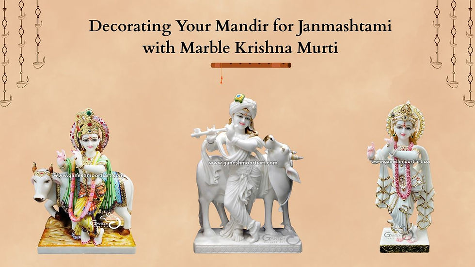 Krishna marble murti