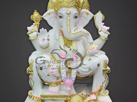 Ganesh marble statue