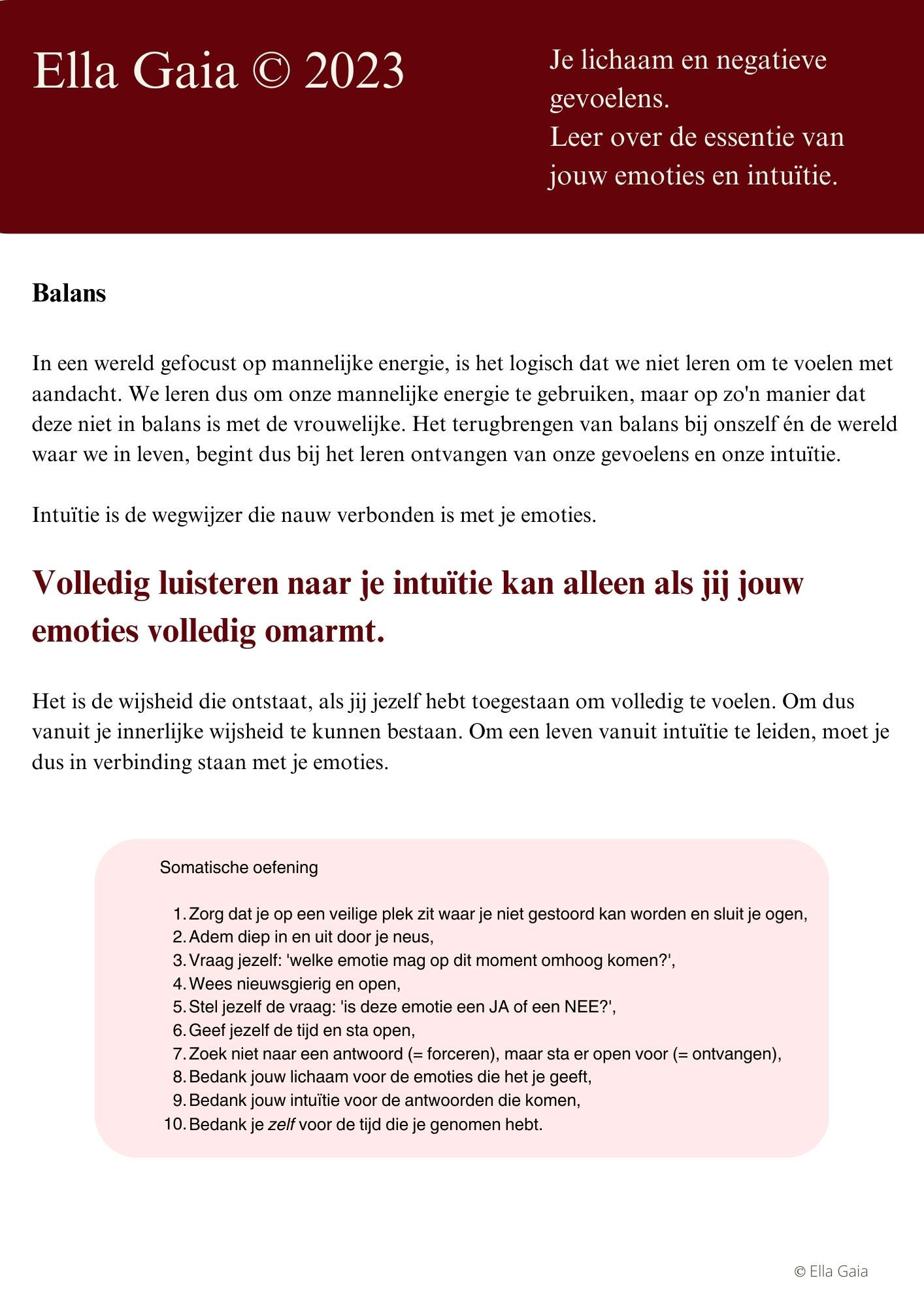 Je lichaam en negatieve gevoelens.