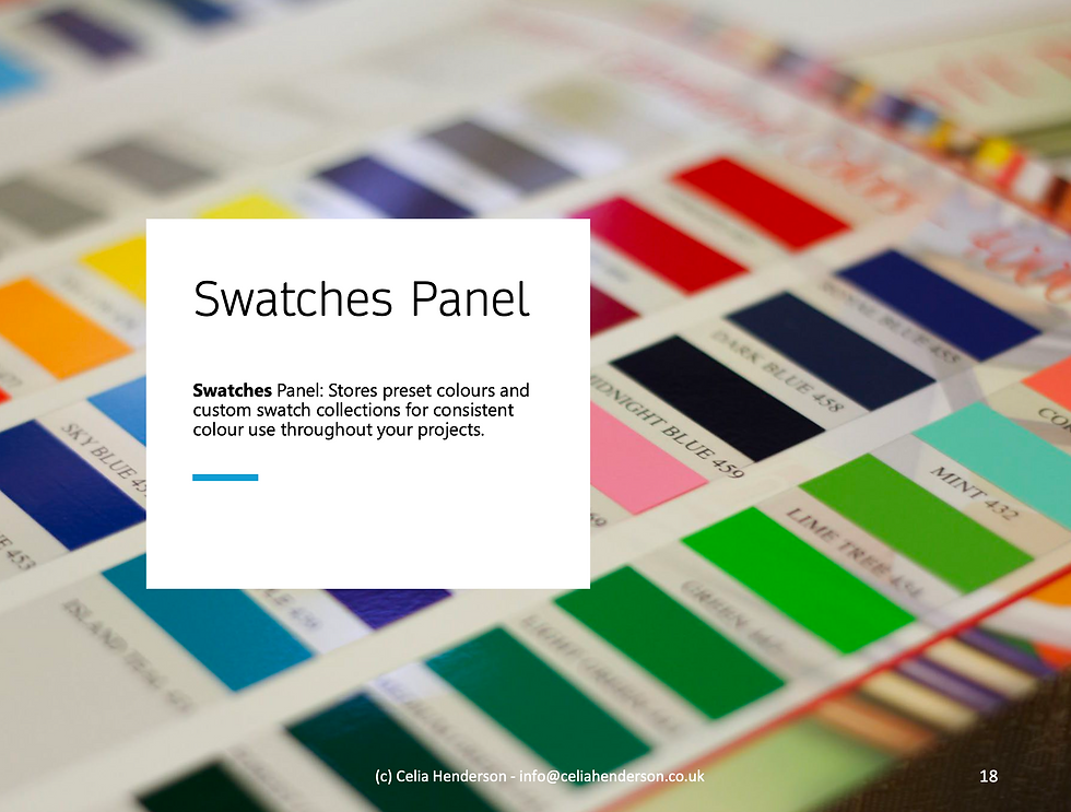 Thumbnail: Guide 2/20 What Why How Menus Panels Windows Swatches and Navigation with Celia