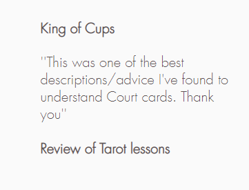 review King of Cups