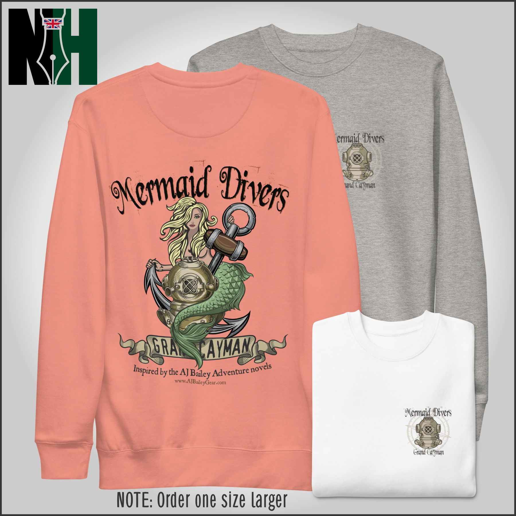 Unisex Mermaid Divers Sweatshirt - Lights