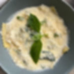 Ravioles épinard, figues et parmesan