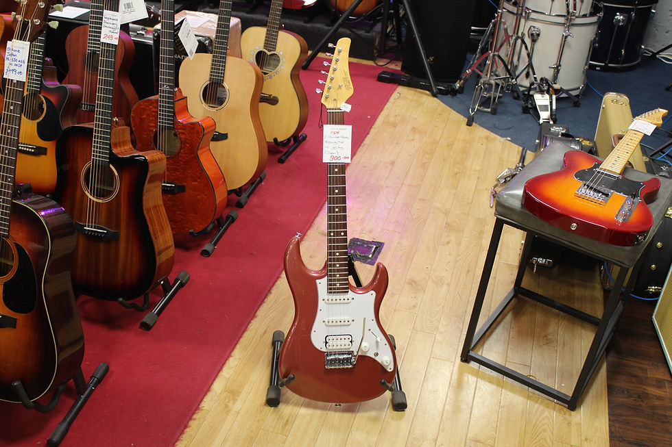 Fujigen Strat Electric Guitar Burgundy FGN For Sale Sarum Guitars & Drums Salisbury Wiltshire SP1 1EL www.sarumguitars.com