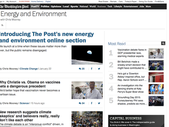 El Washington Post inaugura el 2015 apostant per l'Energia i el Medi Ambient