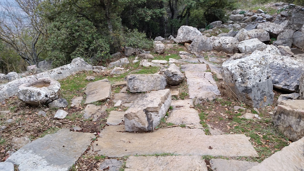 an archeological site on the Hermon Mountain Range