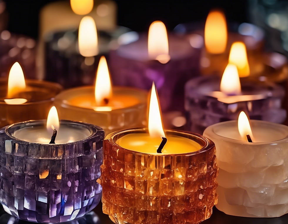 Illuminate Your Mind and Space with Healing Crystal Candles