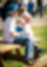 3 children sitting on bench outside