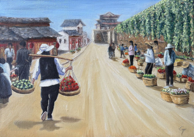 asia - laurence blanchard -china - dali - street market - women - 